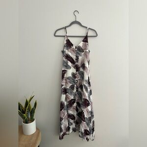 Pink Lily purple leaf summer maxi dress, size small